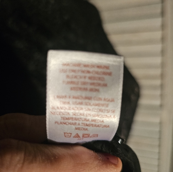 Cute Faded Glory Black Blouse with small gold square design. - Picture 6 of 7